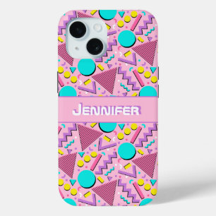 Neunziger Kid Pink Retro Geometric Personalisiert Case-Mate iPhone Hülle