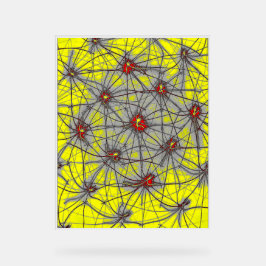 Neural Starburst – Yellow Acrylic Sign Acrylschild