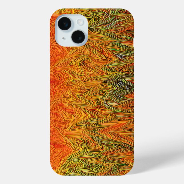 "Neuraler Firestorm" Abstrakt Gelborange Case-Mate iPhone Hülle (Rückseite)
