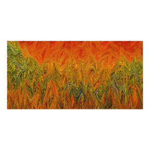 "Neuraler Firestorm" Abstrakt Gelborange Poster
