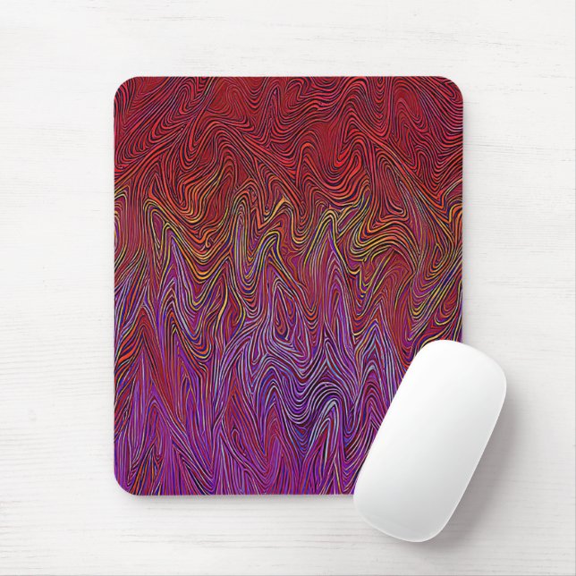 "Neuraler Firestorm" Abstrakt" Lila rot Mousepad (Mit Mouse)