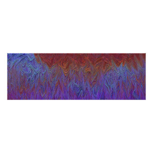 "Neuraler Firestorm" Abstrakt" Rot Blau Fotodruck