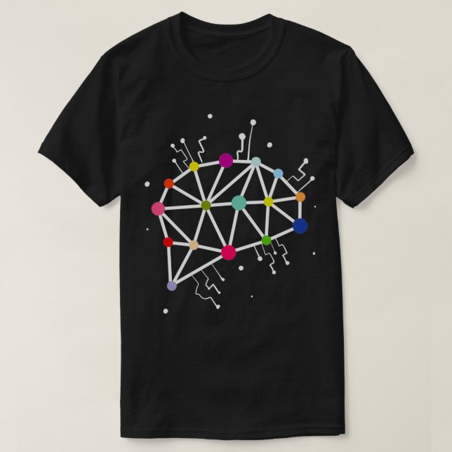 Neurales Netzwerk Coole Datenwissenschaft Tiefe Le T-Shirt (Design vorne)