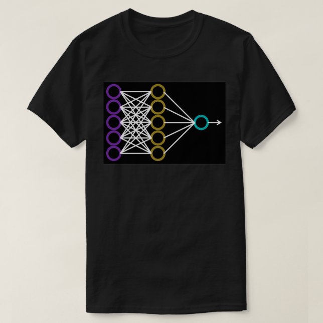 Neurales Netzwerk schwarz 1 T-Shirt (Design vorne)