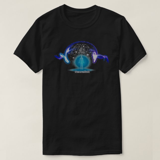 Neuralink Künstliche Intelligenz T-Shirt (Design vorne)