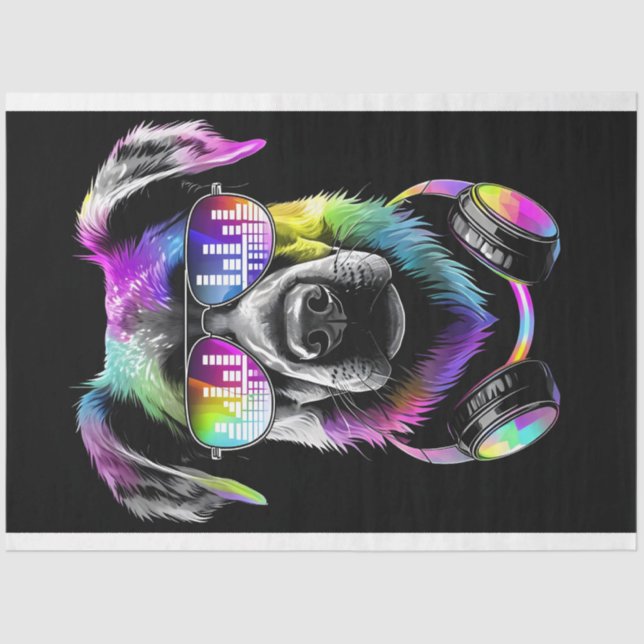 Neuralsation mit Kopfhörer-Gewebepapier Seidenpapier (Vorderseite)