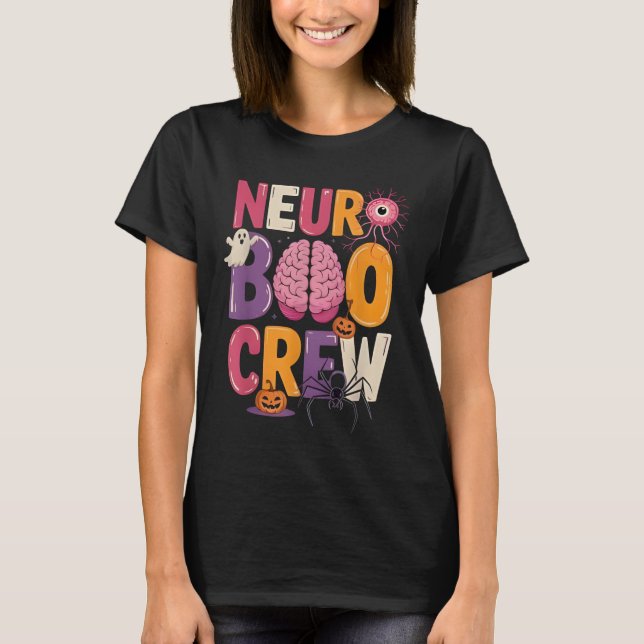 Neuro Boo Crew Halloween Anatomical Brain Anatomy  T-Shirt (Vorderseite)