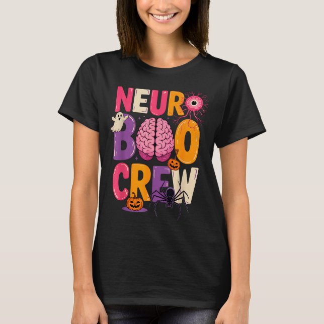 Neuro Boo Crew Halloween Anatomical Brain Anatomy  T-Shirt (Vorderseite)