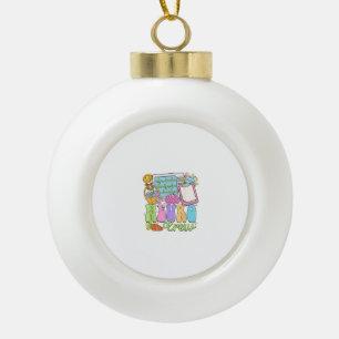 Neuro Crew Frohe Ostern Tag Hoppy Neurologie Krank Keramik Kugel-Ornament