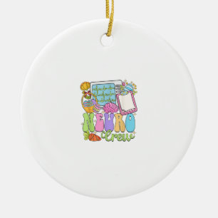 Neuro Crew Frohe Ostern Tag Hoppy Neurologie Krank Keramik Ornament