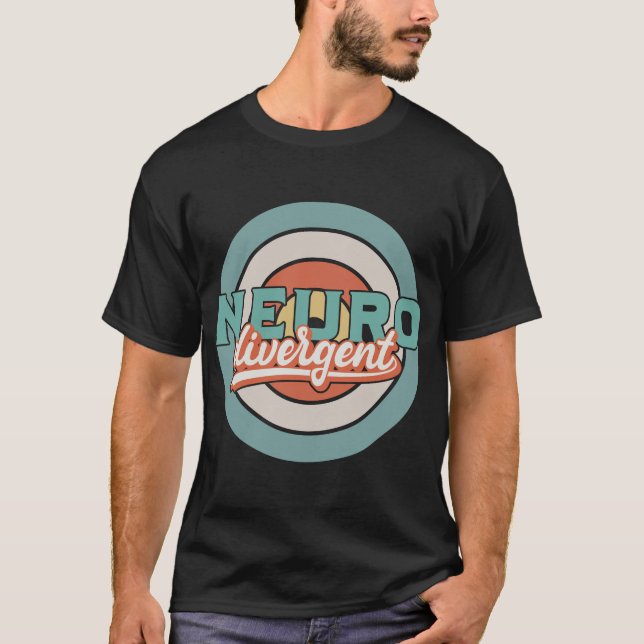Neuro-Divergent - Retro-Neurodiversity-Tee T-Shirt (Vorderseite)
