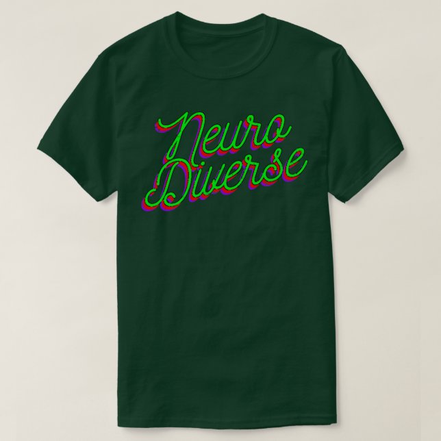 Neuro Diverse Design ADHD Premium  T-Shirt (Design vorne)