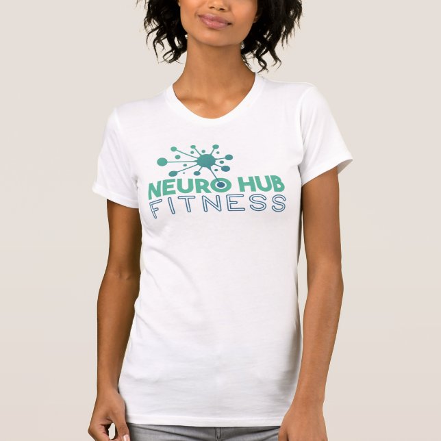 Neuro Hub Fitness Women's White Logo T-Shirt (Vorderseite)