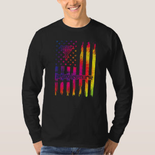 Neuro Icu Nurse US Flag Neurologie Intensivstation T-Shirt