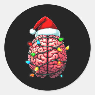 Neuro Krankenschwester Weihnachten Santa Hut Neuro Runder Aufkleber