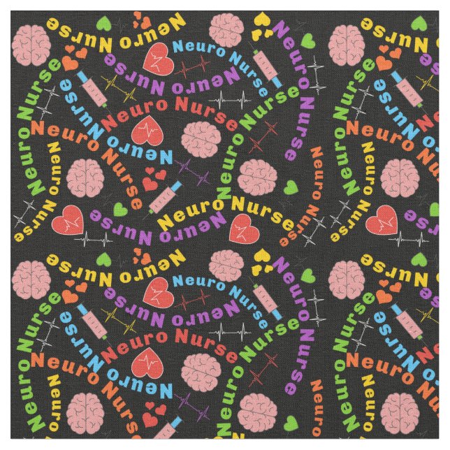 Neuro Nurse Black Fabric Stoff (Nahaufnahme)