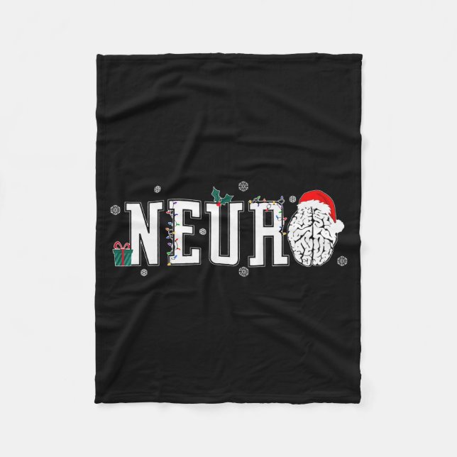 Neuro Nurse Brain Santa Hat Neuroscience Nursing C Fleecedecke (Vorderseite)