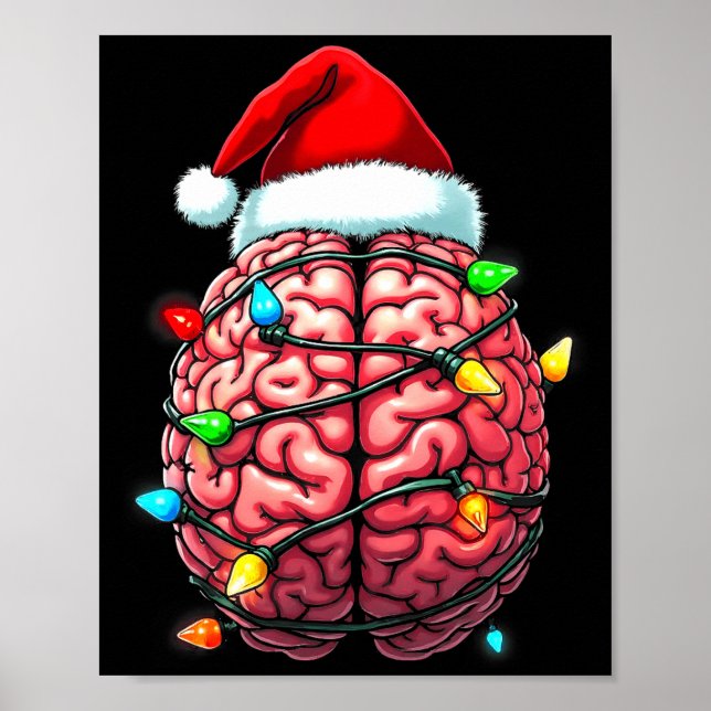 Neuro Nurse Xmas Santa Hat Neurology Premium Tri-b Poster (Vorne)