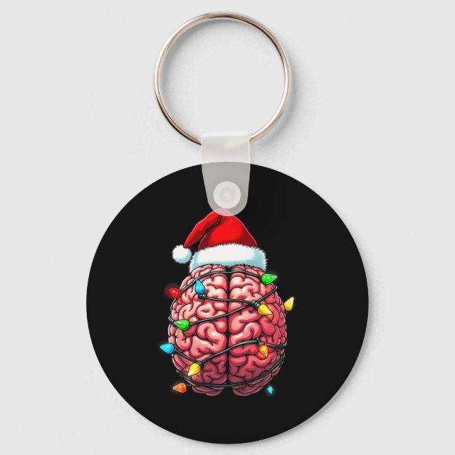 Neuro Nurse Xmas Santa Hat Neurology Premium Tri-b Schlüsselanhänger (Vorderseite)