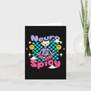 Neuro Spicy Adhd Autismus Bewusstsein Retro Groovy Karte