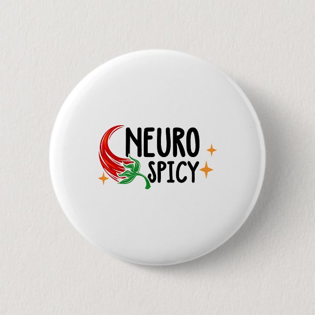 Neuro-Spicy Neurodiversity - Adhd - Autismus Aware Button (Vorderseite)