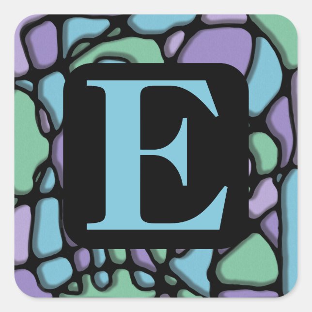 Neuroart Hartglas Quadratischer Aufkleber (Vorderseite)