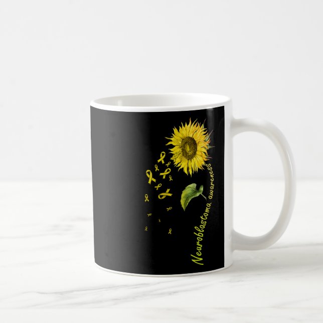 Neuroblastoma Awareness Sonnenblume Kaffeetasse (Rechts)