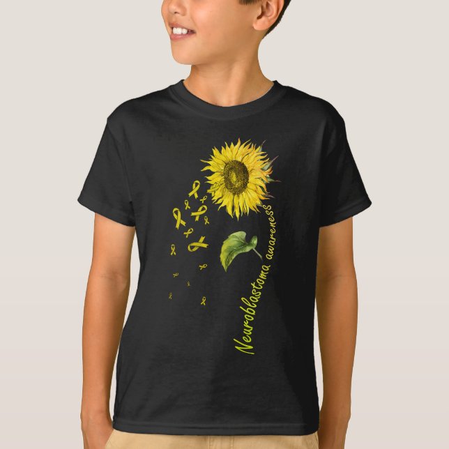 Neuroblastoma Awareness Sonnenblume T-Shirt (Vorderseite)