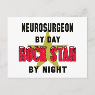Neurochirurg am Tag Rockstar in der Nacht Postkarte