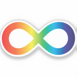 Neurodität Autismus Bewusstsein Akzeptanz Regenbog Aufkleber