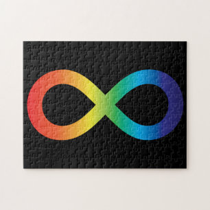 Neurodität Autismus Bewusstsein Akzeptanz Regenbog Puzzle