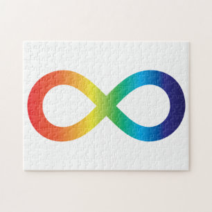 Neurodität Autismus Bewusstsein Akzeptanz Regenbog Puzzle