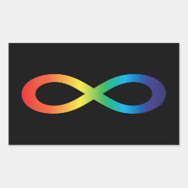 Neurodität Autismus Bewusstsein Akzeptanz Regenbog Rechteckiger Aufkleber