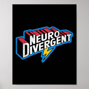 Neurodivergent Add Autismus Hero Asd Celebrate Neu Poster