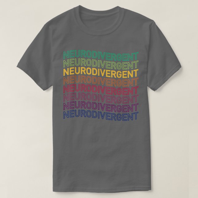 Neurodivergent ADHD ASD Aspie Autismus T-Shirt (Design vorne)