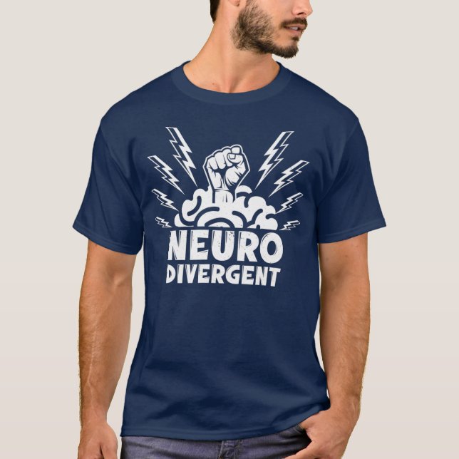 Neurodivergent Brain Phantastisch ADHD ASD Aspie T-Shirt (Vorderseite)