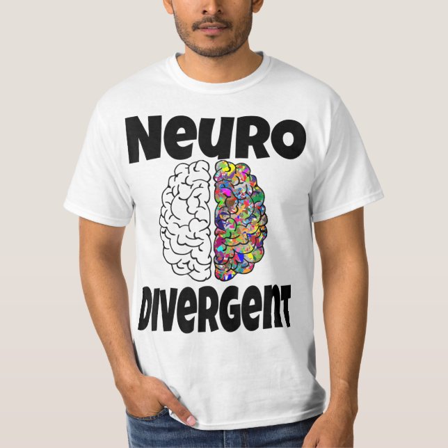 Neurodivergent Funny Neurodiversity Hirndesign A T-Shirt (Vorderseite)
