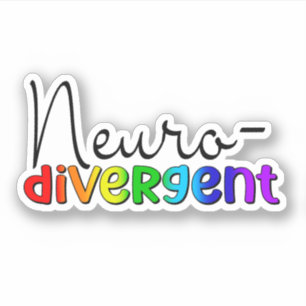 Neurodivergent   Neuroversity Awareness Rainbow Aufkleber
