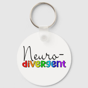 Neurodivergent   Neuroversity Awareness Rainbow Schlüsselanhänger