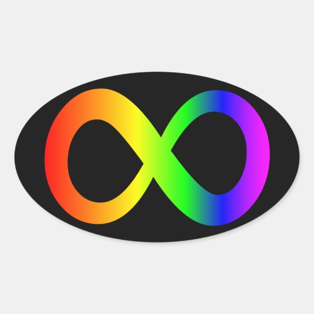 Neurodivergent Ovaler Aufkleber (Vorderseite)