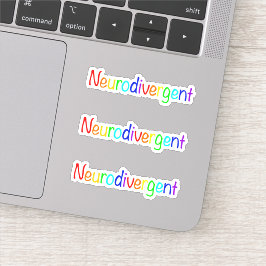 "Neurodivergent" Rainbow Celebrate Neuroversität Aufkleber