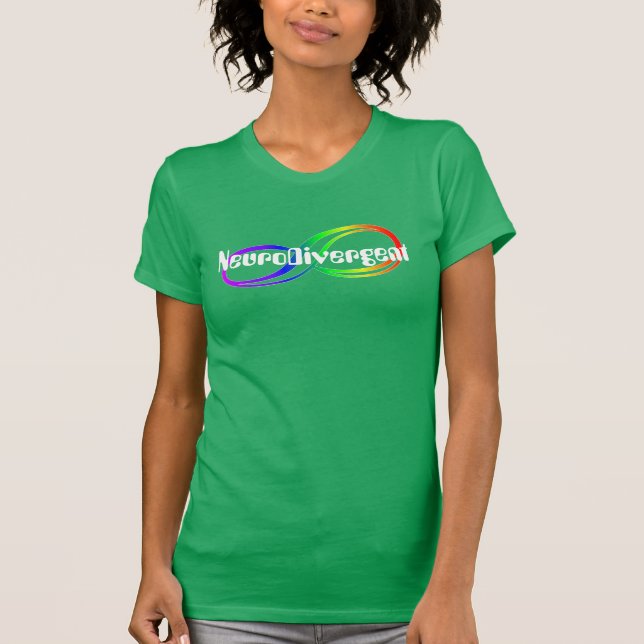 NeuroDivergent Rainbow Infinity Shirt (Vorderseite)