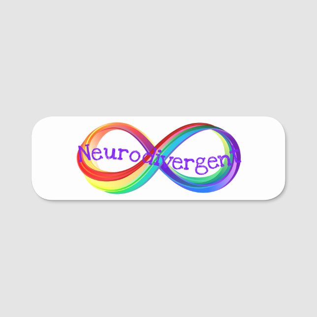 Neurodivergent Rainbow Infinity Symbol Button (Vorderseite)