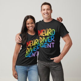 Neurodivergent (Regenbogentext) T-Shirt