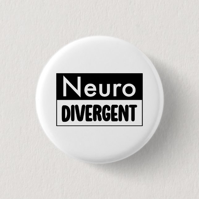Neurodivergent | Sensibilisierung für die Neurovie Button (Vorderseite)