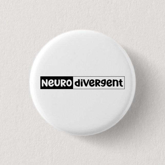 Neurodivergent | Sensibilisierung für die Neurovie Button (Vorderseite)