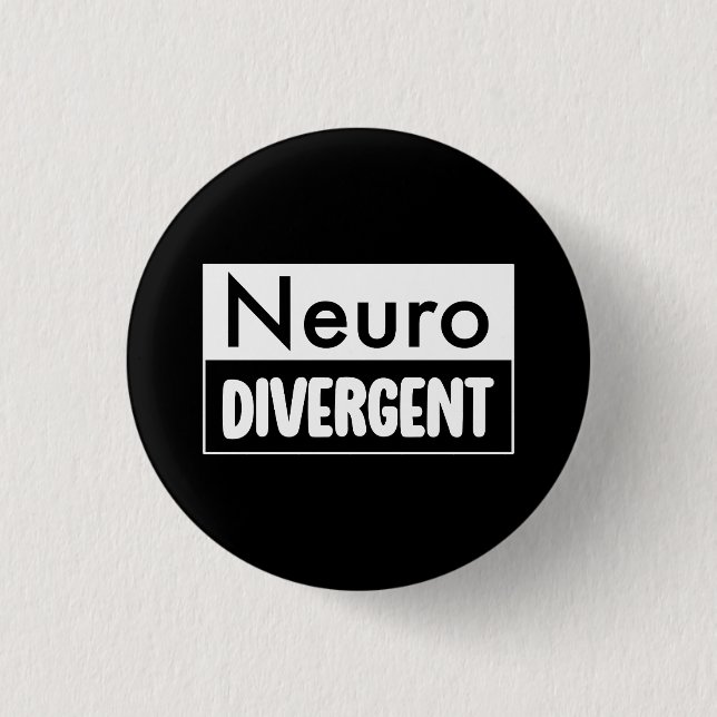Neurodivergent | Sensibilisierung für die Neurovie Button (Vorderseite)