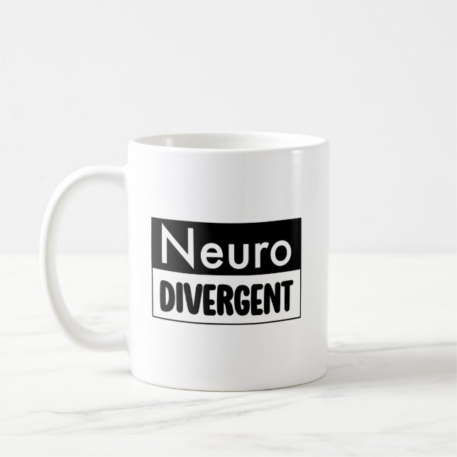 Neurodivergent | Sensibilisierung für die Neurovie Kaffeetasse (Links)