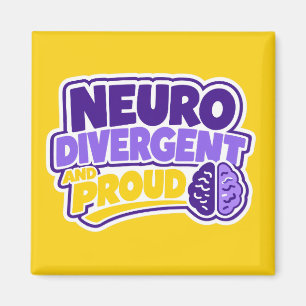 Neurodivergent und stolz Gehirn Magnet