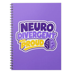 Neurodivergent und stolz Gehirn Notizblock